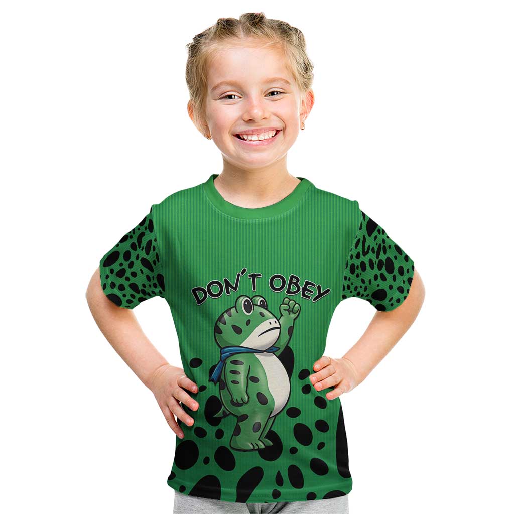 Don't Obey Portland Frog Protest Kid T Shirt Anti-Fascism - Wonder Print Shop