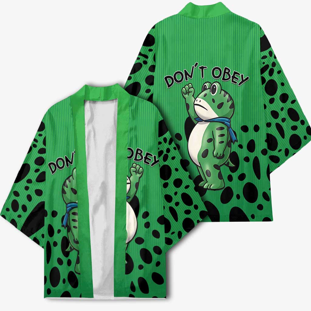 Don't Obey Portland Frog Protest Kimono Anti-Fascism - Wonder Print Shop