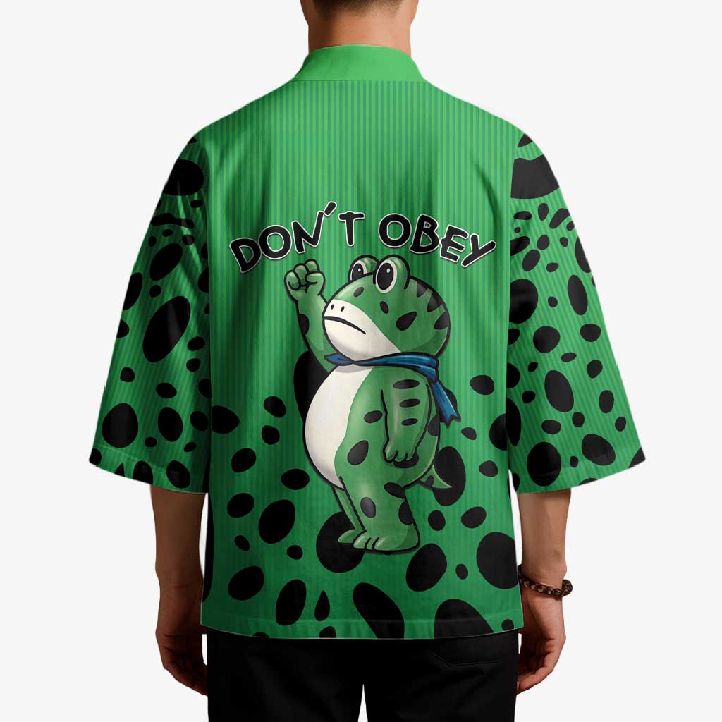 Don't Obey Portland Frog Protest Kimono Anti-Fascism - Wonder Print Shop