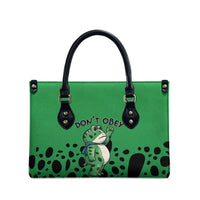 Don't Obey Portland Frog Protest Leather Bag Anti-Fascism - Wonder Print Shop