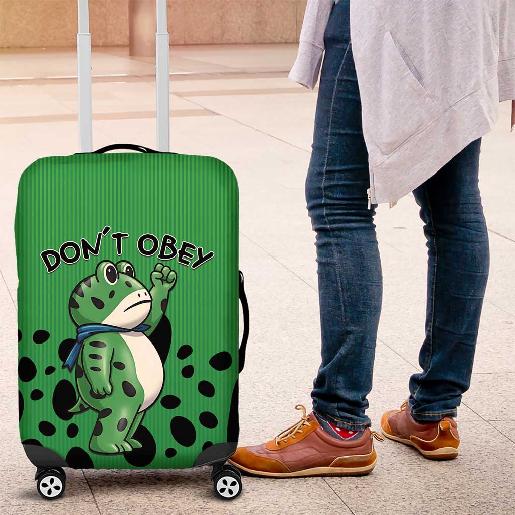 Don't Obey Portland Frog Protest Luggage Cover Anti-Fascism - Wonder Print Shop