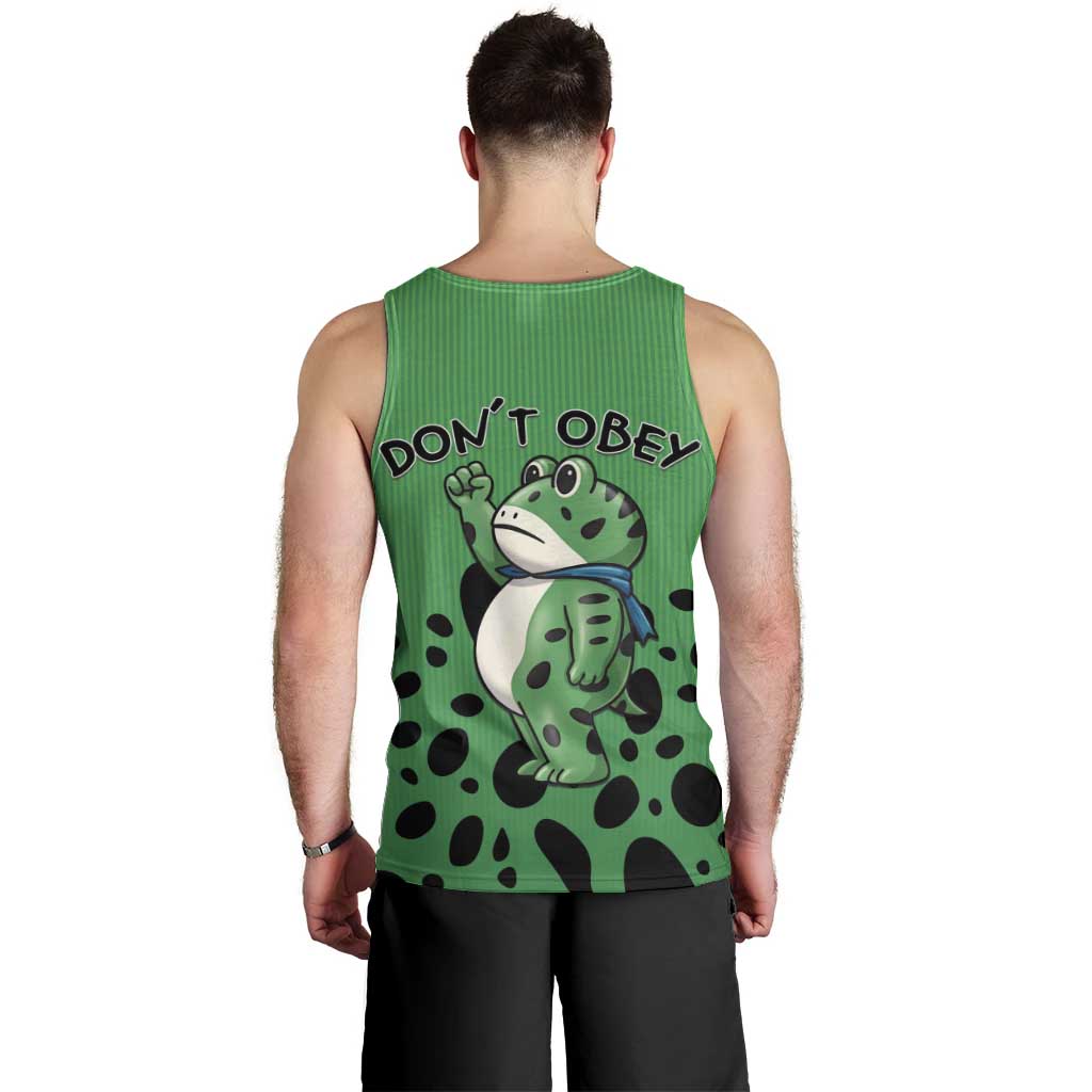Don't Obey Portland Frog Protest Men Tank Top Anti-Fascism - Wonder Print Shop