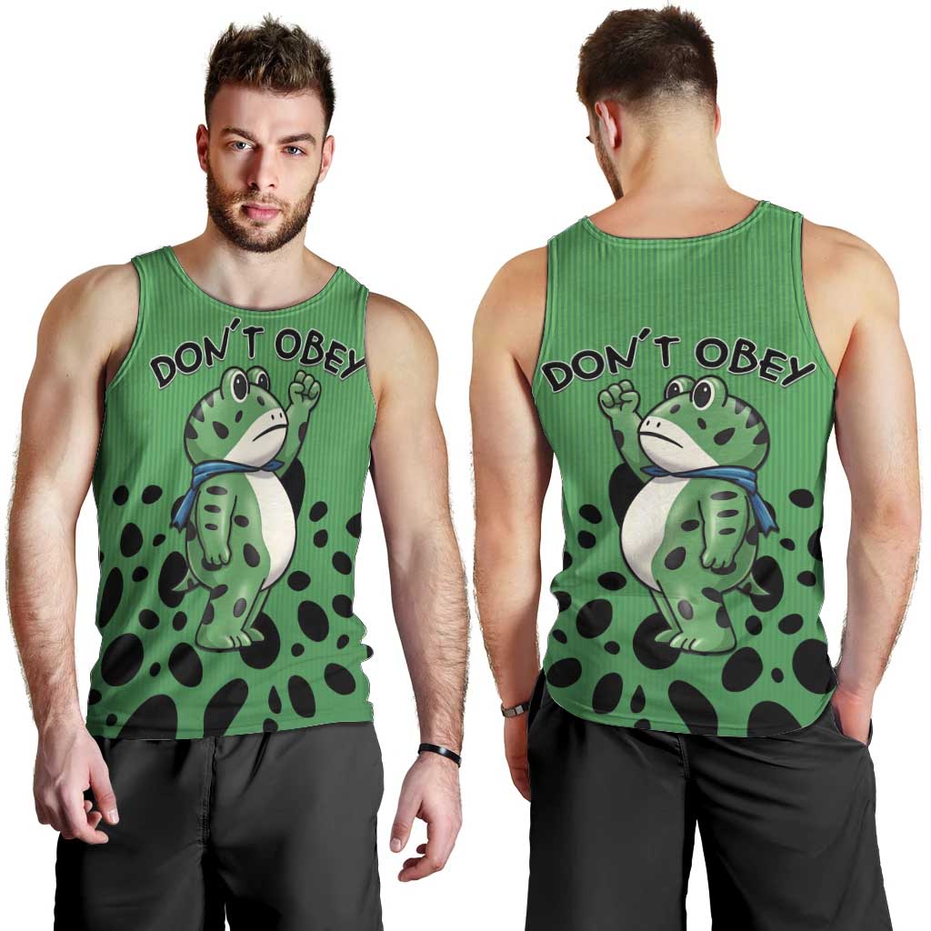 Don't Obey Portland Frog Protest Men Tank Top Anti-Fascism - Wonder Print Shop