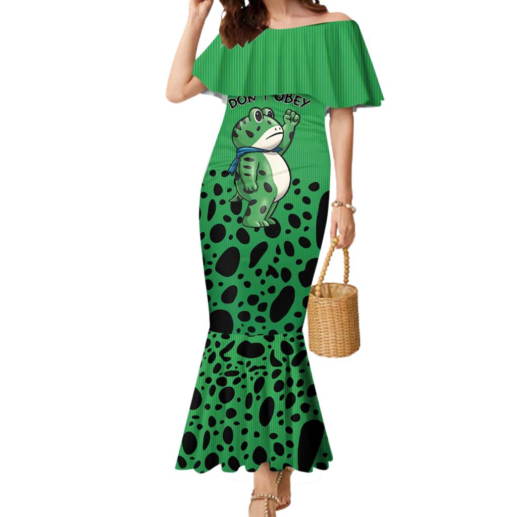 Don't Obey Portland Frog Protest Mermaid Dress Anti-Fascism - Wonder Print Shop