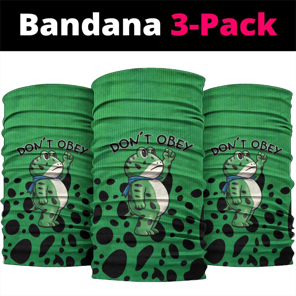 Don't Obey Portland Frog Protest Neck Gaiter Anti-Fascism - Wonder Print Shop