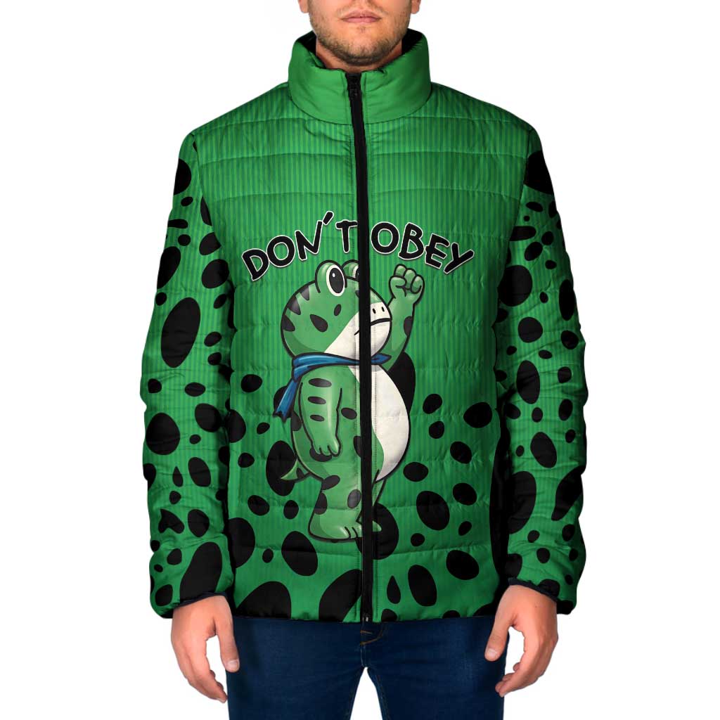 Don't Obey Portland Frog Protest Padded Jacket Anti-Fascism - Wonder Print Shop
