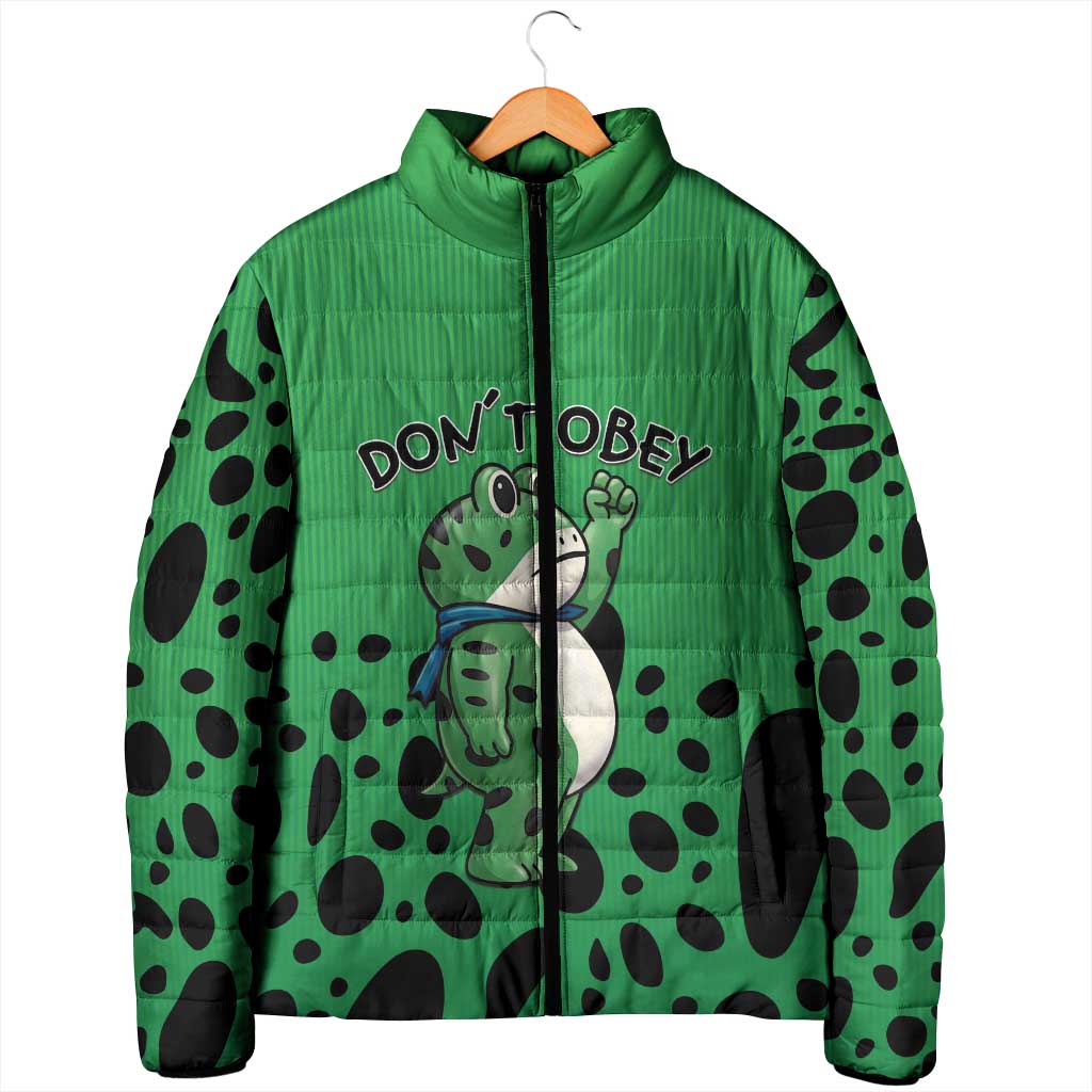 Don't Obey Portland Frog Protest Padded Jacket Anti-Fascism - Wonder Print Shop