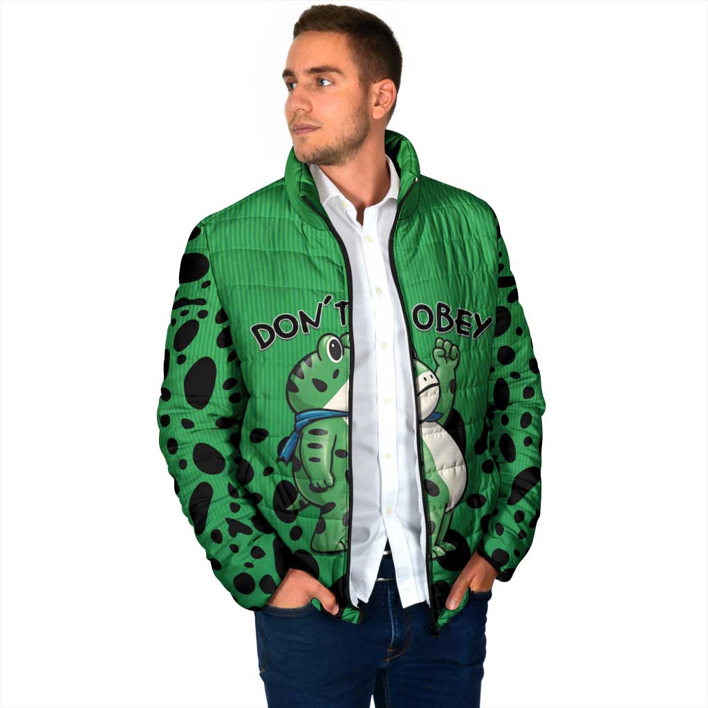 Don't Obey Portland Frog Protest Padded Jacket Anti-Fascism - Wonder Print Shop
