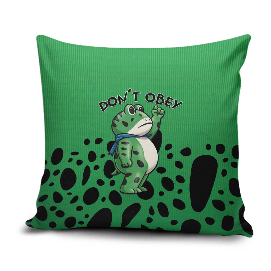 Don't Obey Portland Frog Protest Pillow Cover Anti-Fascism - Wonder Print Shop