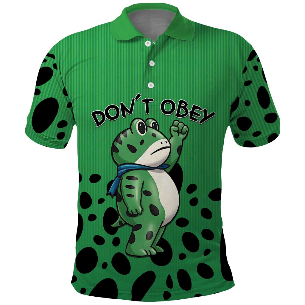 Don't Obey Portland Frog Protest Polo Shirt Anti-Fascism - Wonder Print Shop