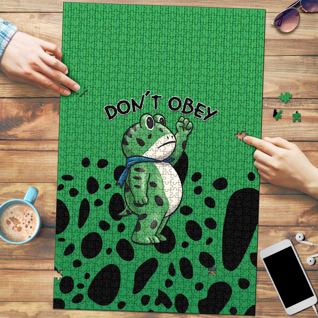 Don't Obey Portland Frog Protest Puzzle Anti-Fascism - Wonder Print Shop