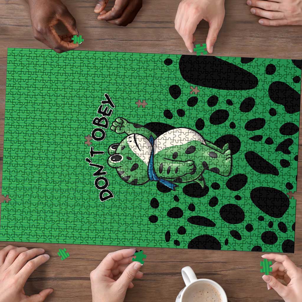 Don't Obey Portland Frog Protest Puzzle Anti-Fascism - Wonder Print Shop