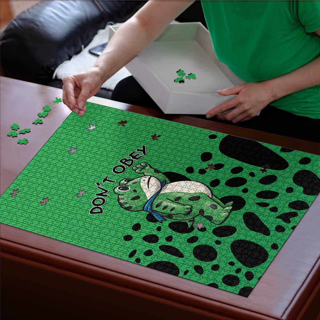 Don't Obey Portland Frog Protest Puzzle Anti-Fascism - Wonder Print Shop