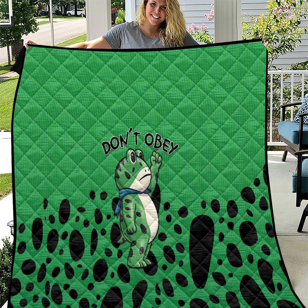 Don't Obey Portland Frog Protest Quilt Anti-Fascism - Wonder Print Shop
