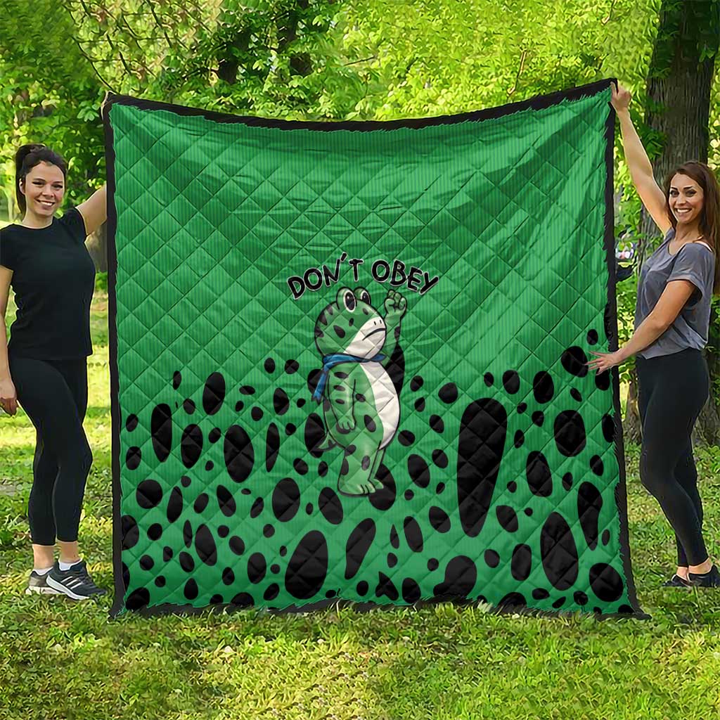 Don't Obey Portland Frog Protest Quilt Anti-Fascism - Wonder Print Shop