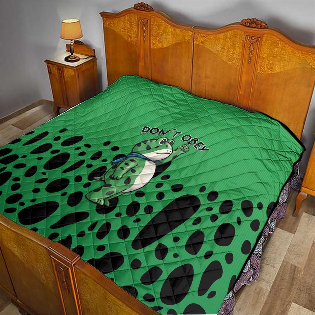 Don't Obey Portland Frog Protest Quilt Anti-Fascism - Wonder Print Shop