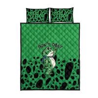 Don't Obey Portland Frog Protest Quilt Bed Set Anti-Fascism - Wonder Print Shop