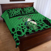 Don't Obey Portland Frog Protest Quilt Bed Set Anti-Fascism - Wonder Print Shop