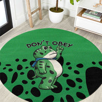 Don't Obey Portland Frog Protest Round Carpet Anti-Fascism - Wonder Print Shop