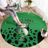 Don't Obey Portland Frog Protest Round Carpet Anti-Fascism - Wonder Print Shop