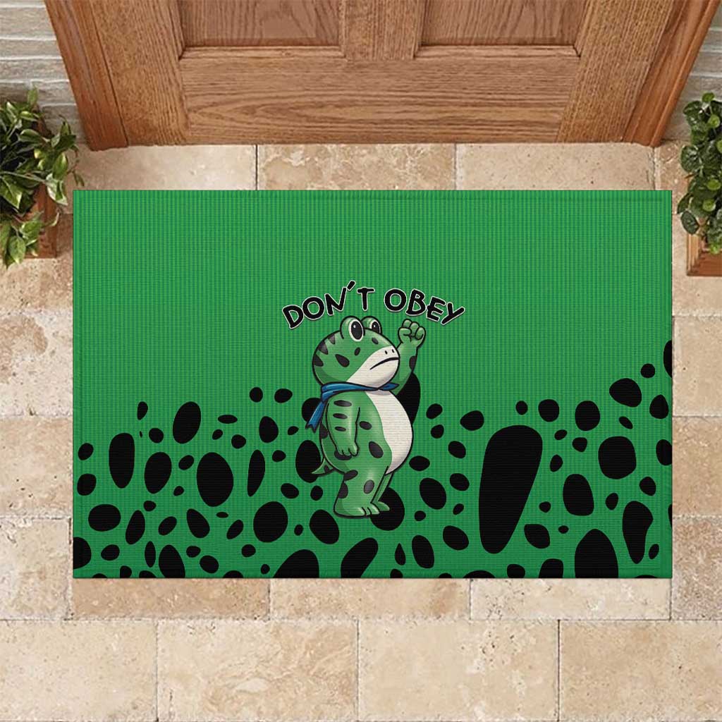 Don't Obey Portland Frog Protest Rubber Doormat Anti-Fascism - Wonder Print Shop