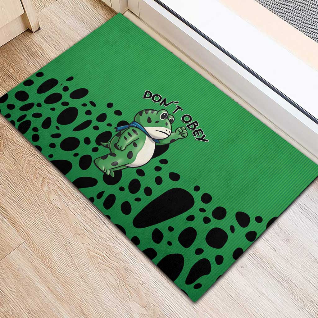 Don't Obey Portland Frog Protest Rubber Doormat Anti-Fascism - Wonder Print Shop