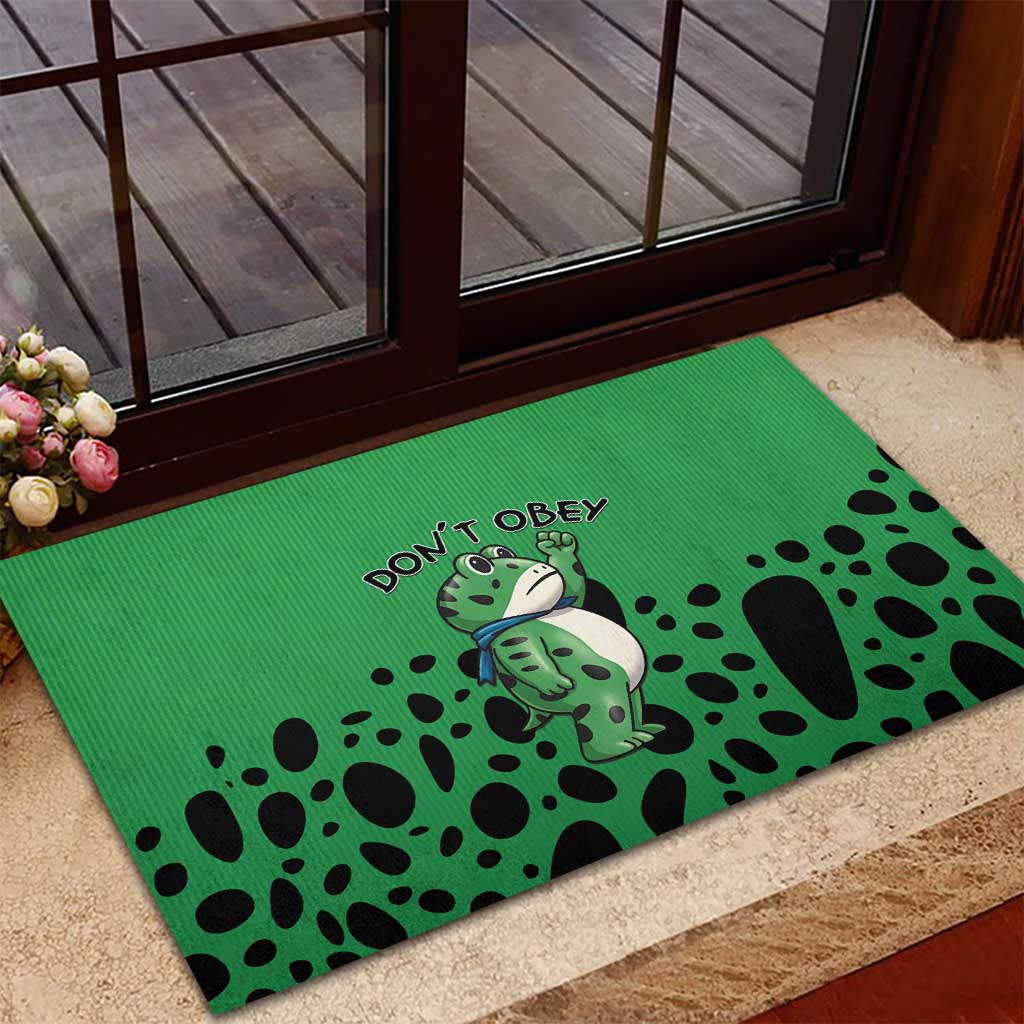 Don't Obey Portland Frog Protest Rubber Doormat Anti-Fascism - Wonder Print Shop