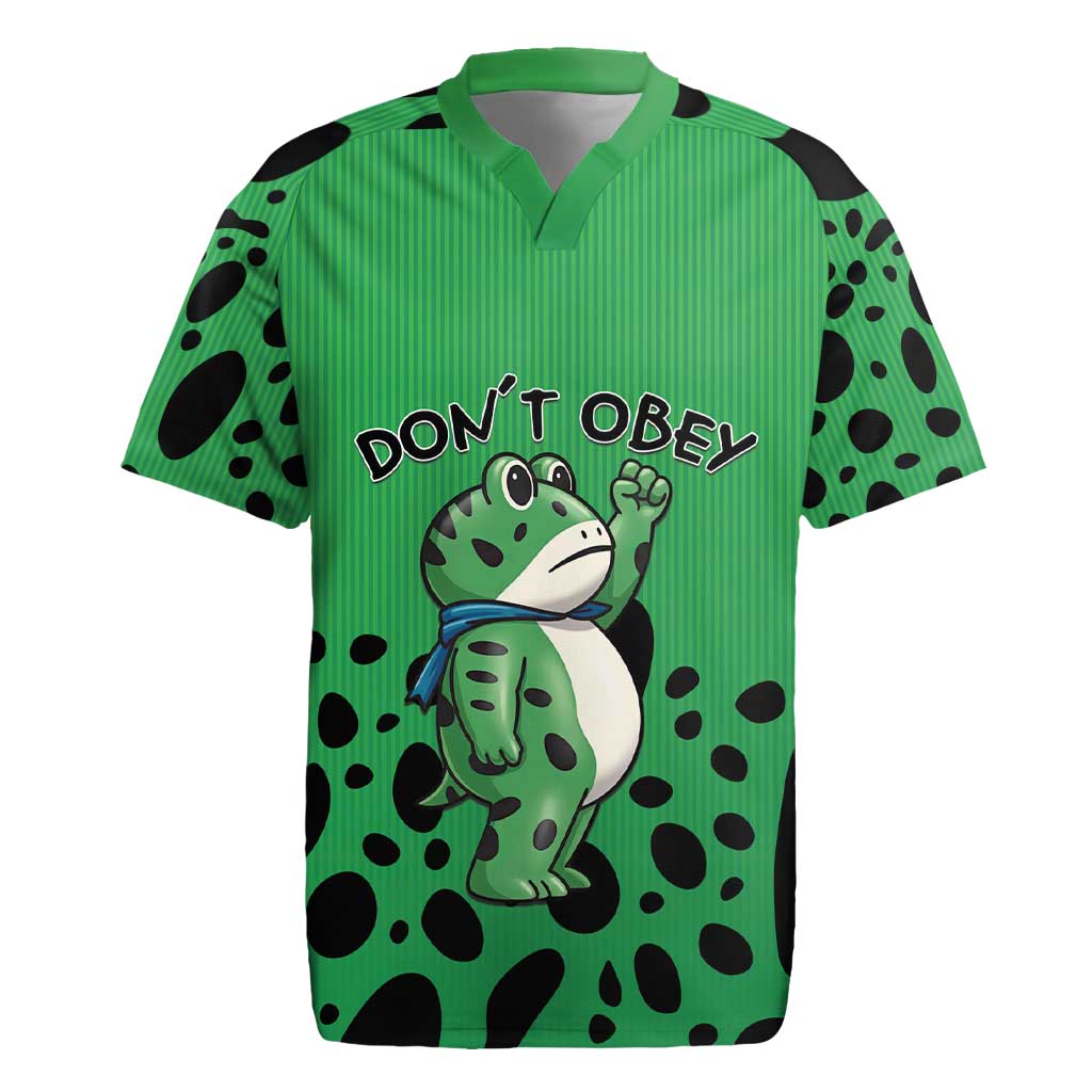Don't Obey Portland Frog Protest Rugby Jersey Anti-Fascism - Wonder Print Shop