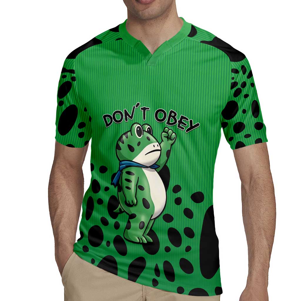 Don't Obey Portland Frog Protest Rugby Jersey Anti-Fascism - Wonder Print Shop