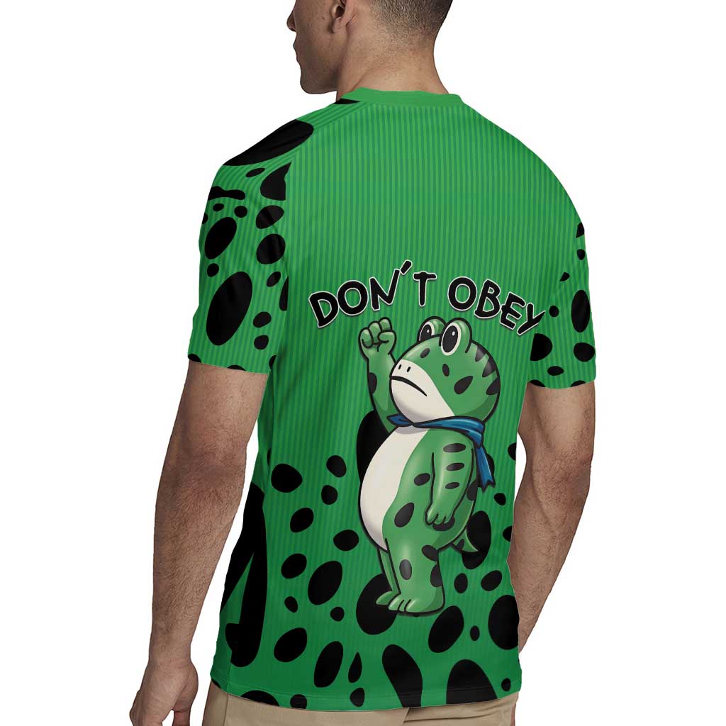 Don't Obey Portland Frog Protest Rugby Jersey Anti-Fascism - Wonder Print Shop