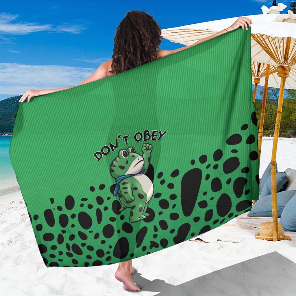 Don't Obey Portland Frog Protest Sarong Anti-Fascism - Wonder Print Shop