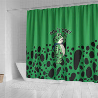 Don't Obey Portland Frog Protest Shower Curtain Anti-Fascism - Wonder Print Shop