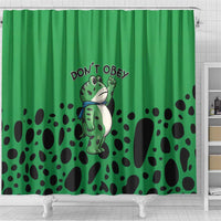 Don't Obey Portland Frog Protest Shower Curtain Anti-Fascism - Wonder Print Shop