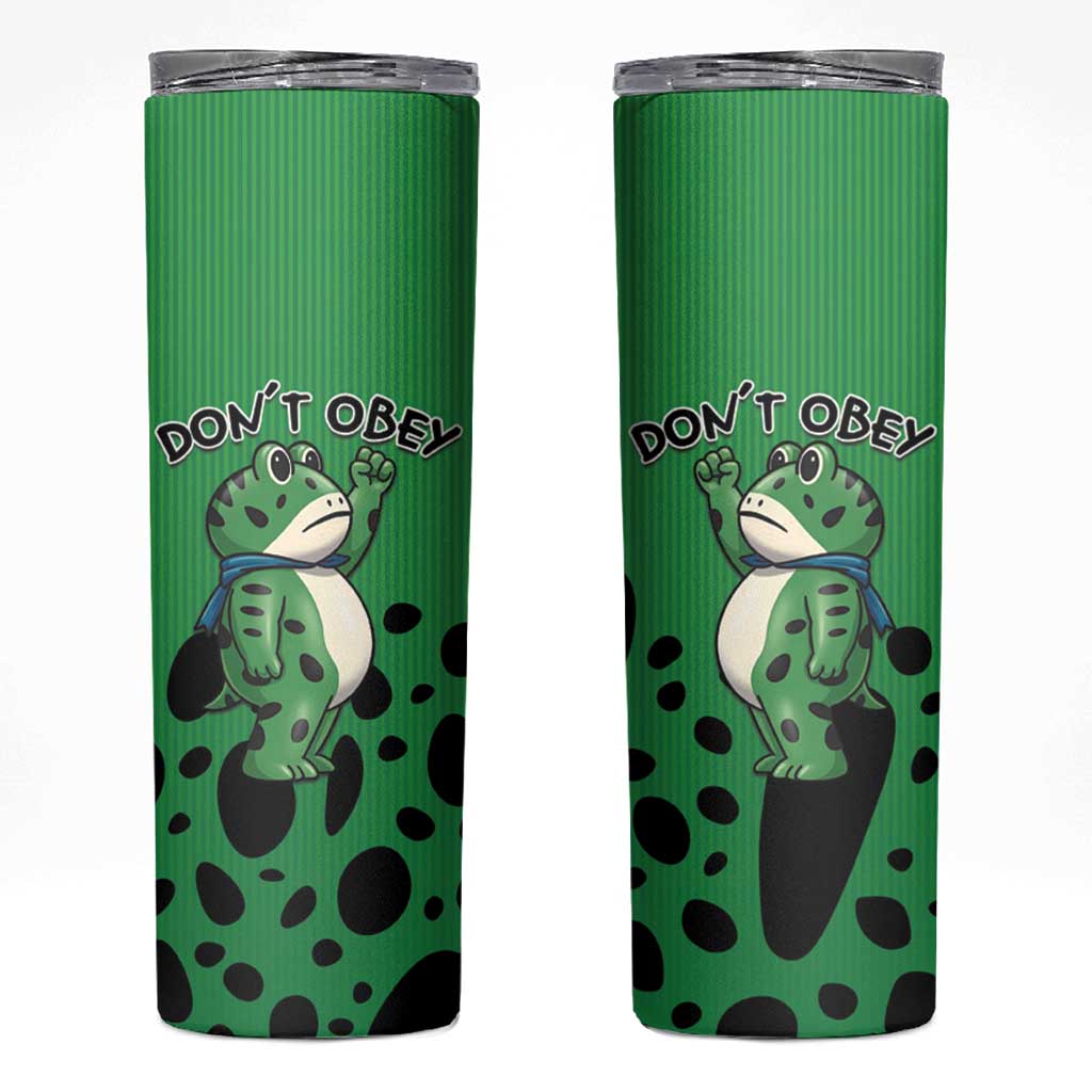 Don't Obey Portland Frog Protest Skinny Tumbler Anti-Fascism - Wonder Print Shop
