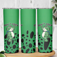 Don't Obey Portland Frog Protest Skinny Tumbler Anti-Fascism - Wonder Print Shop