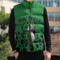Don't Obey Portland Frog Protest Sleeveless Puffer Jacket Anti-Fascism - Wonder Print Shop