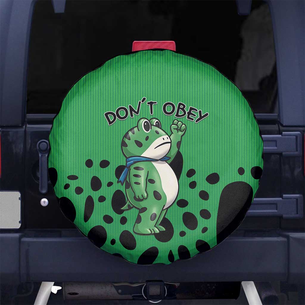 Don't Obey Portland Frog Protest Spare Tire Cover Anti-Fascism - Wonder Print Shop