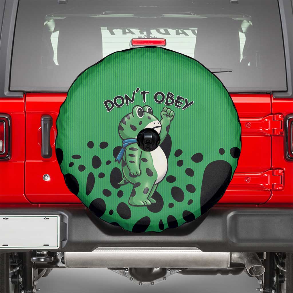 Don't Obey Portland Frog Protest Spare Tire Cover Anti-Fascism - Wonder Print Shop