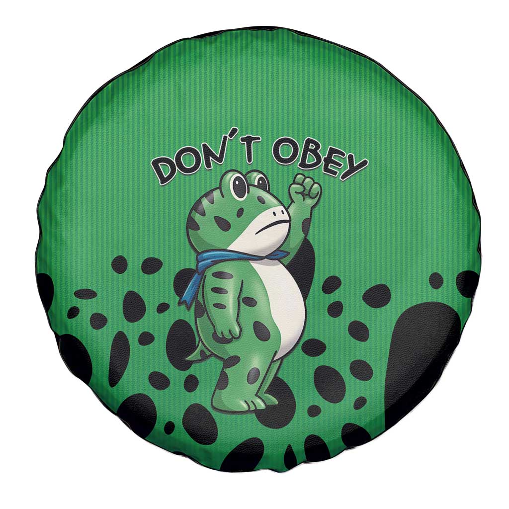 Don't Obey Portland Frog Protest Spare Tire Cover Anti-Fascism - Wonder Print Shop