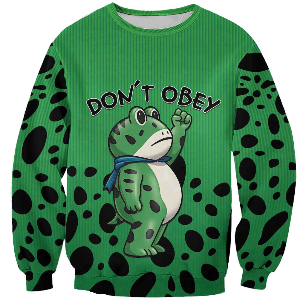 Don't Obey Portland Frog Protest Sweatshirt Anti-Fascism - Wonder Print Shop
