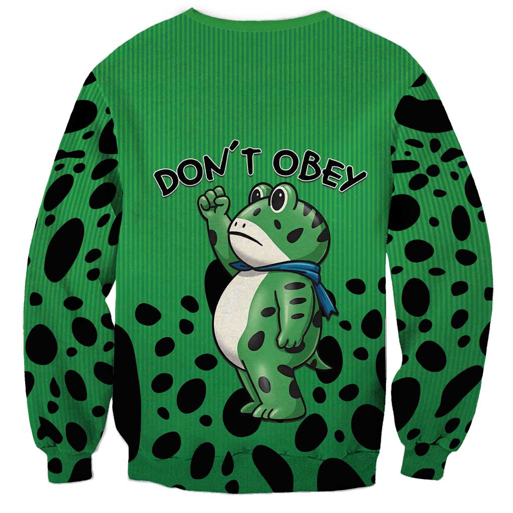 Don't Obey Portland Frog Protest Sweatshirt Anti-Fascism - Wonder Print Shop