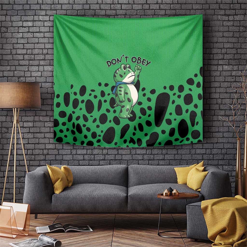 Don't Obey Portland Frog Protest Tapestry Anti-Fascism - Wonder Print Shop