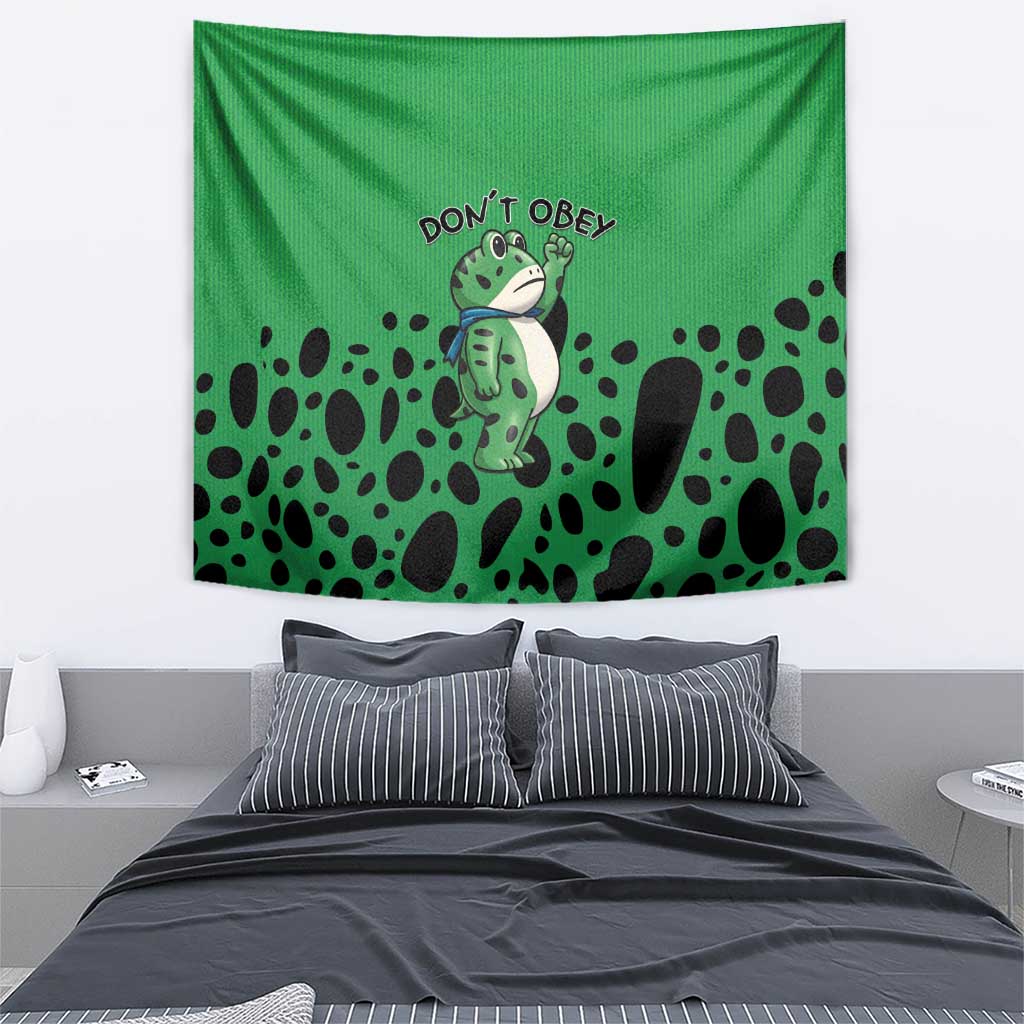 Don't Obey Portland Frog Protest Tapestry Anti-Fascism - Wonder Print Shop