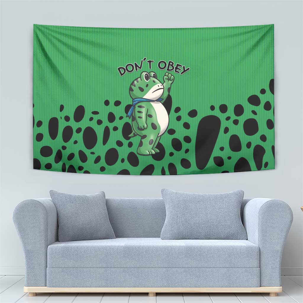 Don't Obey Portland Frog Protest Tapestry Anti-Fascism - Wonder Print Shop