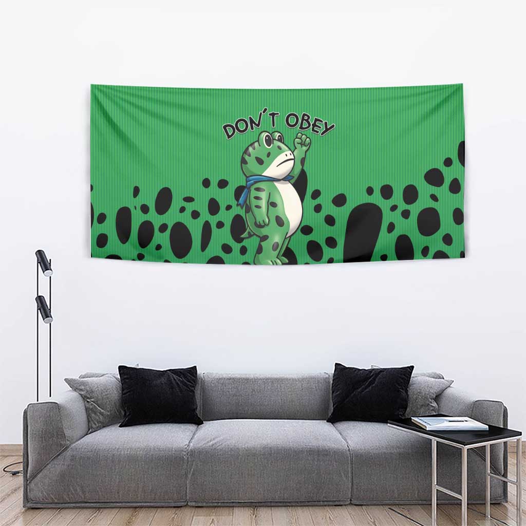 Don't Obey Portland Frog Protest Tapestry Anti-Fascism - Wonder Print Shop