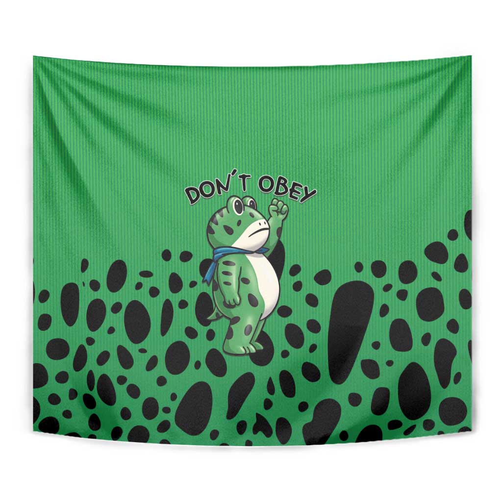 Don't Obey Portland Frog Protest Tapestry Anti-Fascism - Wonder Print Shop