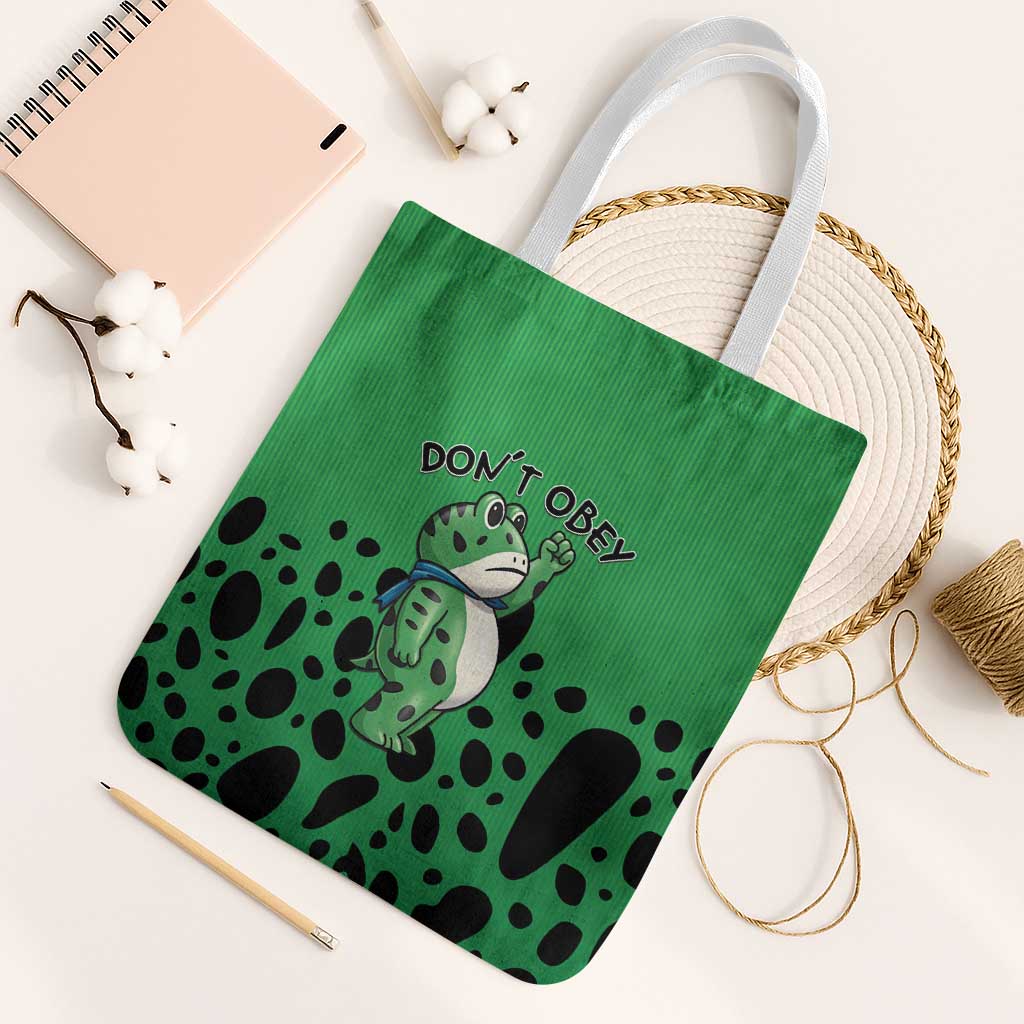 Don't Obey Portland Frog Protest Tote Bag Anti-Fascism - Wonder Print Shop