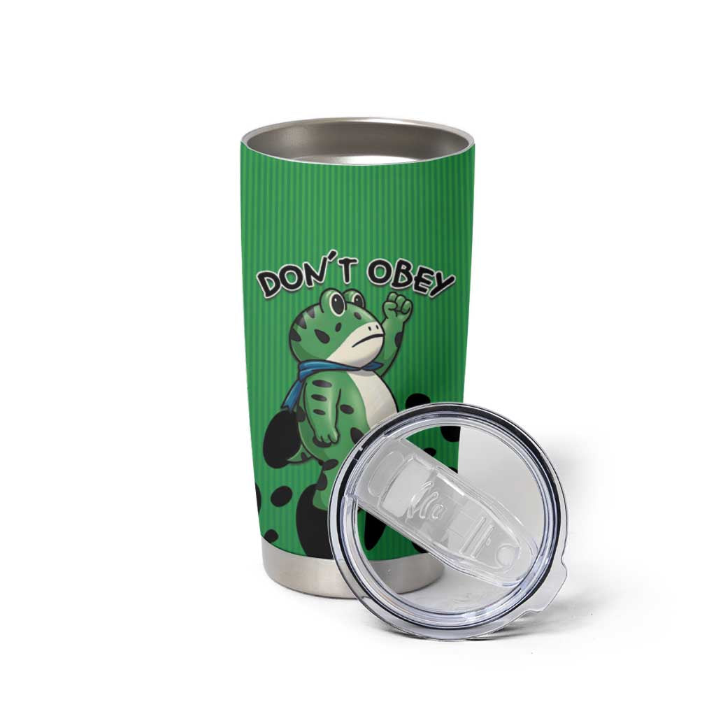 Don't Obey Portland Frog Protest Tumbler Cup Anti-Fascism - Wonder Print Shop