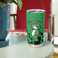 Don't Obey Portland Frog Protest Tumbler Cup Anti-Fascism - Wonder Print Shop