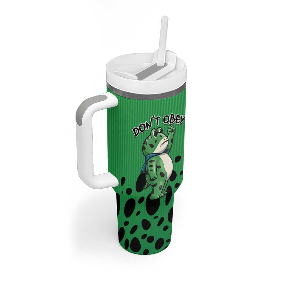 Don't Obey Portland Frog Protest Tumbler With Handle Anti-Fascism - Wonder Print Shop